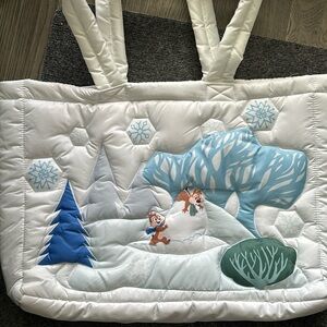 Disney quilted winter tote bag